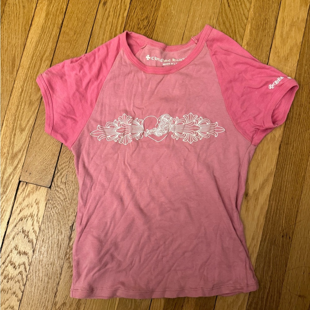chrome hearts pink baby shirt tee